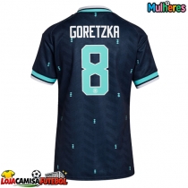 Camisa de Futebol Alemanha Leon Goretzka #8 Equipamento Secundário Mulheres Mundo 2026 Manga Curta